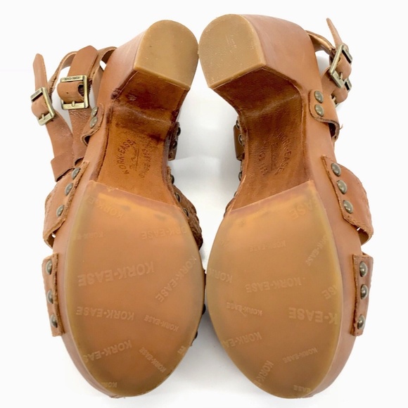 Kork Ease Sandals Leather Wedge Strappy Heels - Picture 8 of 8